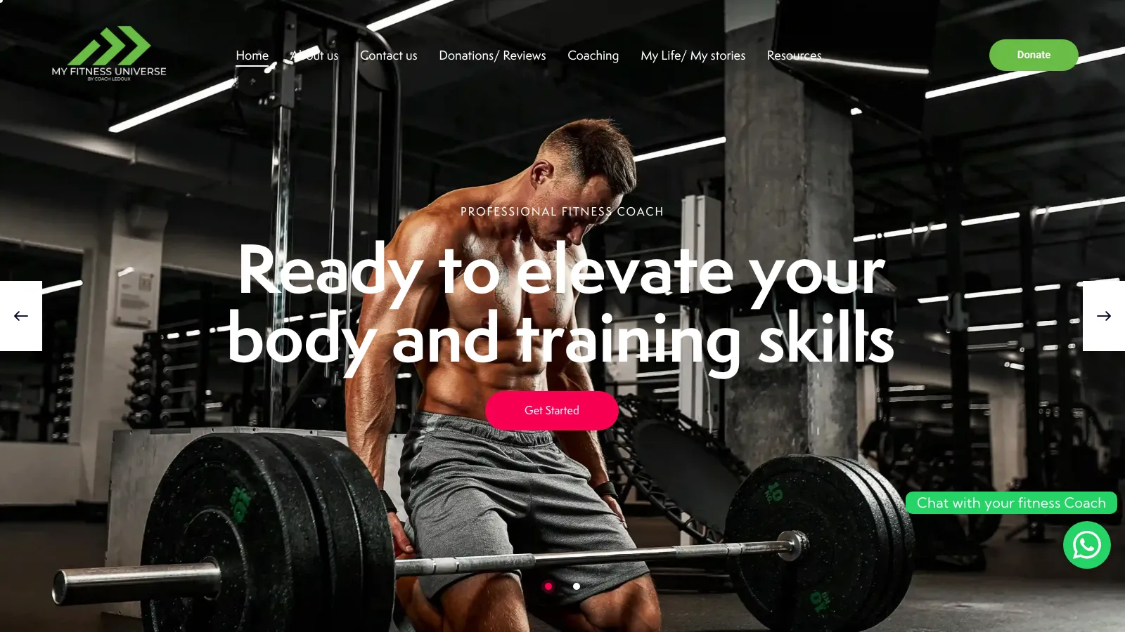 Coach Ledoux Fitness website