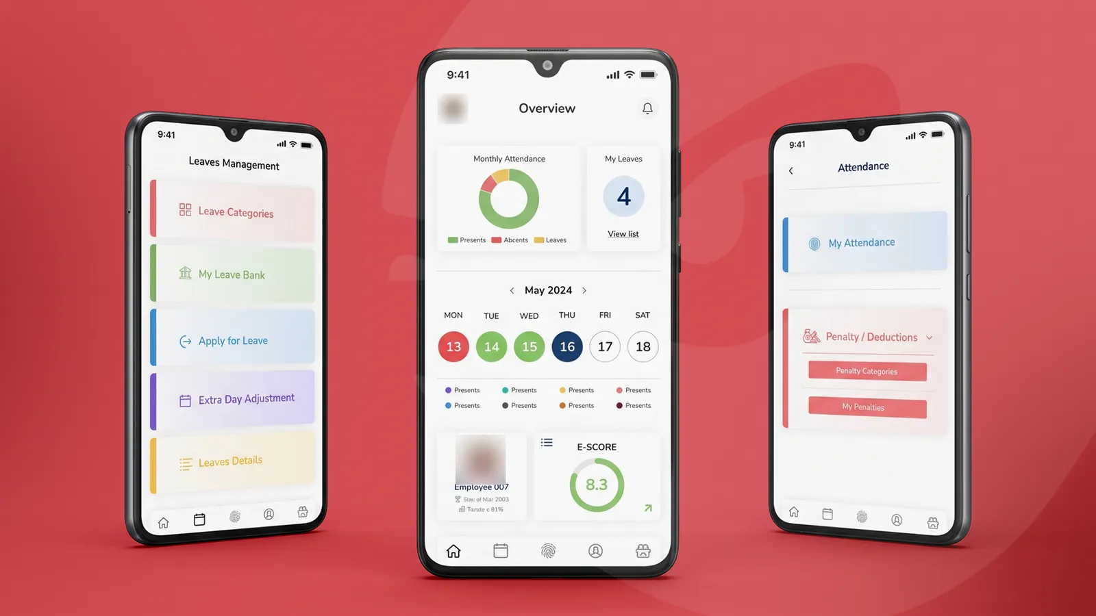 NinjaHR app screens