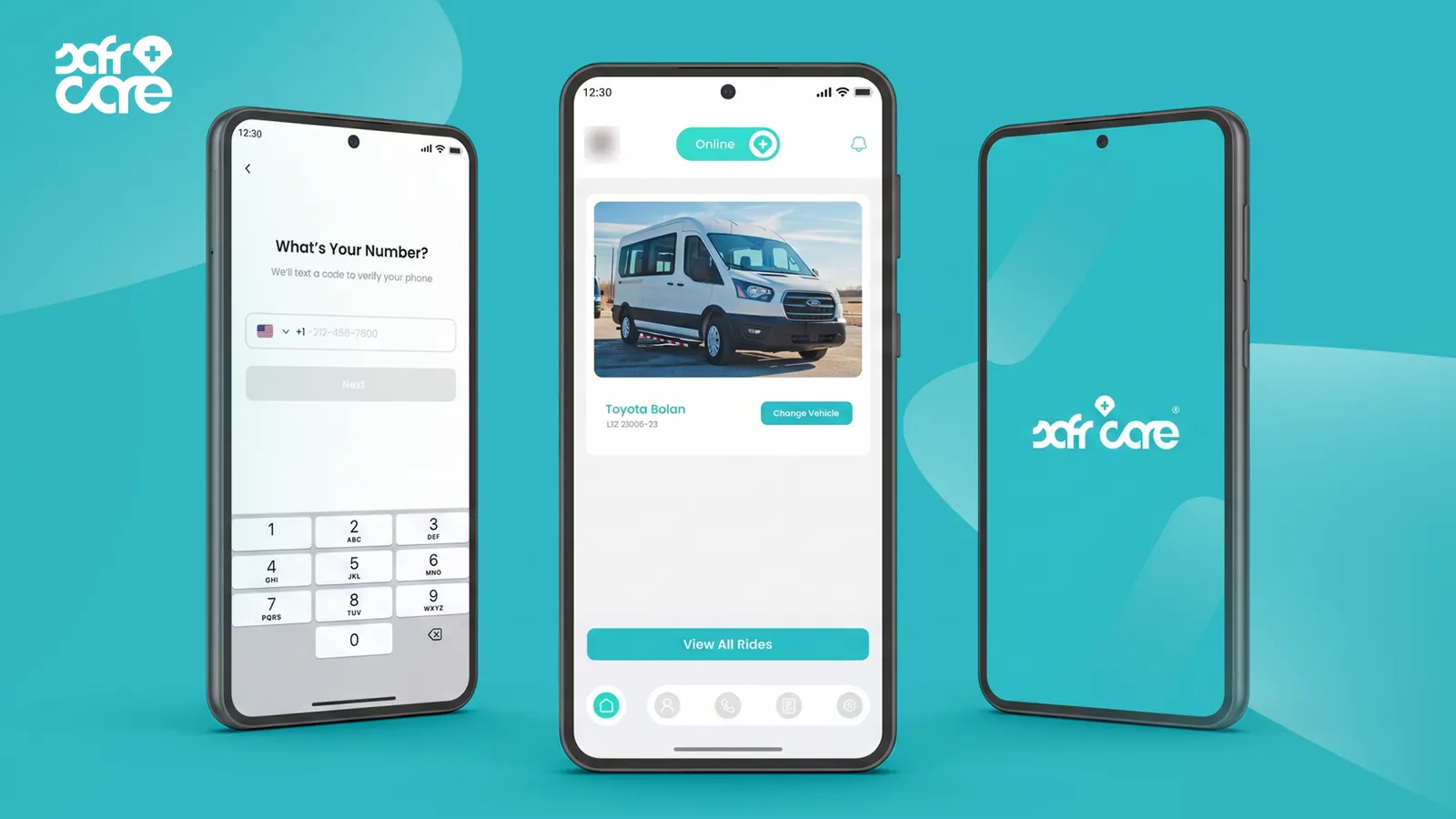 Safr Care app screens