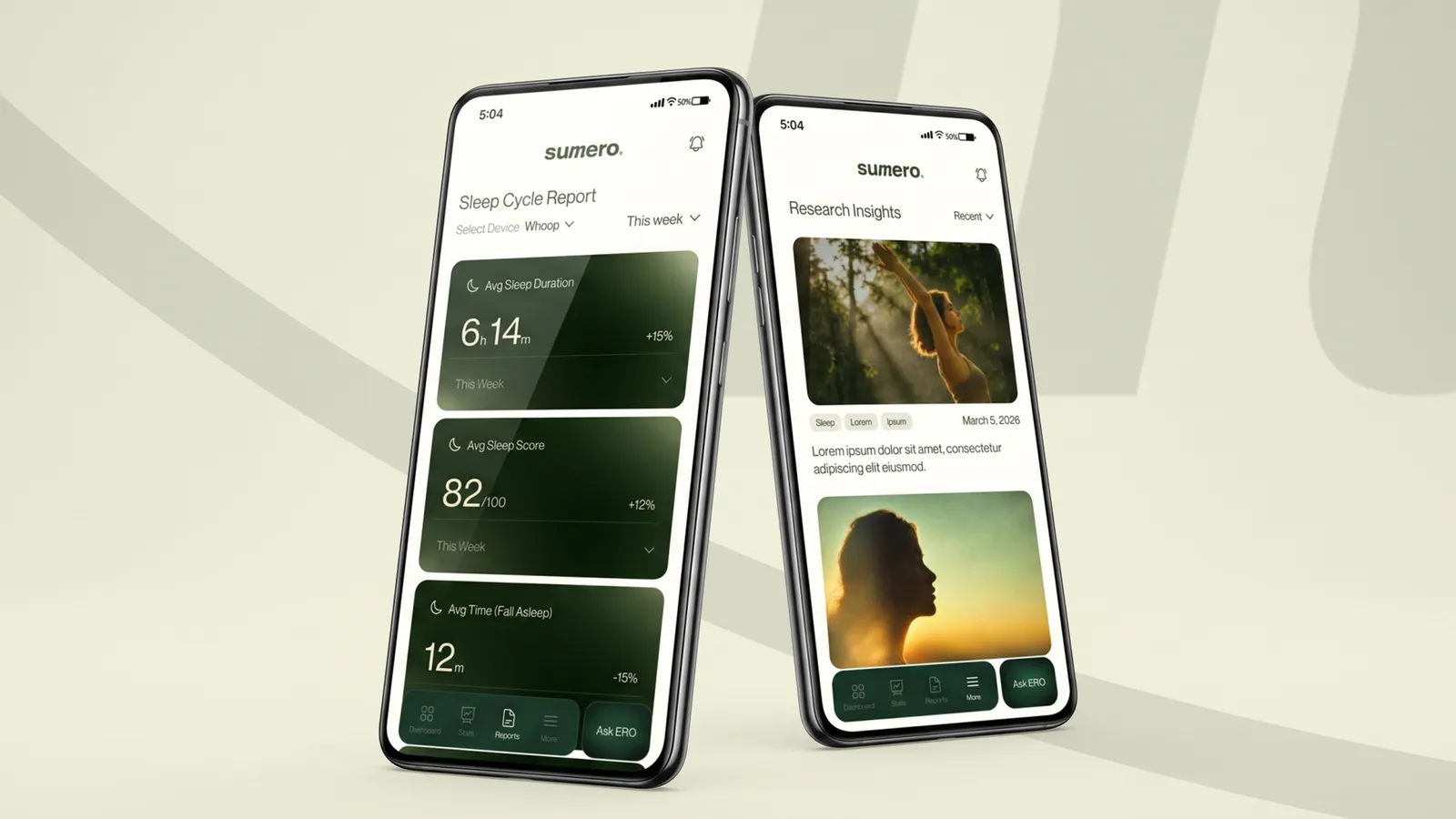 Sumero app screens