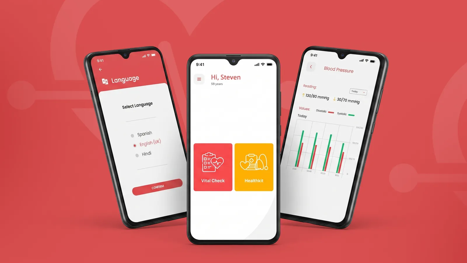 Vitalyser app screens